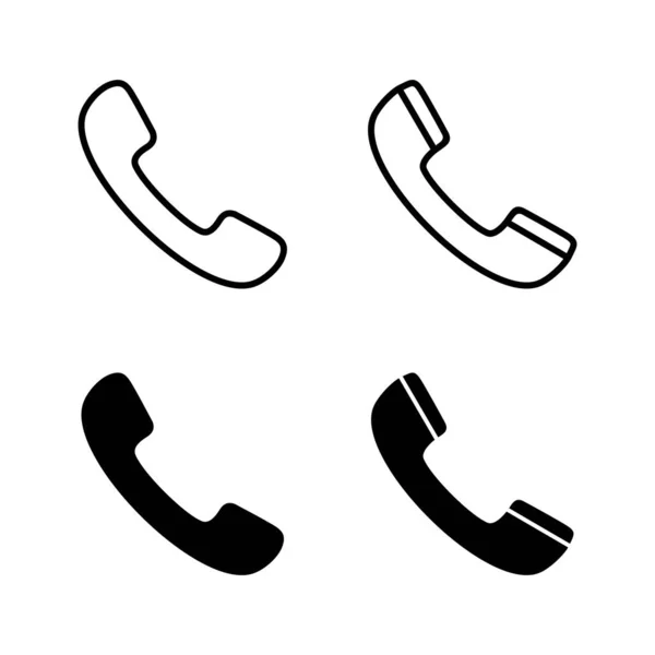 Appelez Vecteur Icônes Signe Symbole Téléphone Icône Téléphone Nous Contacter — Image vectorielle