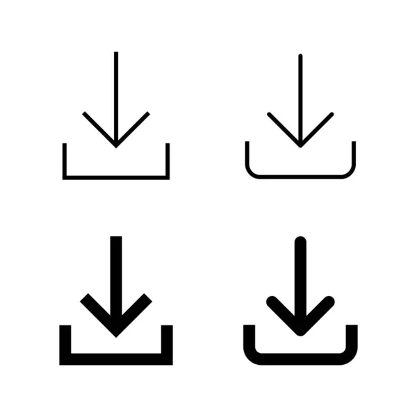 Télécharger Vecteur Icônes Télécharger Signe Symbole — Image vectorielle