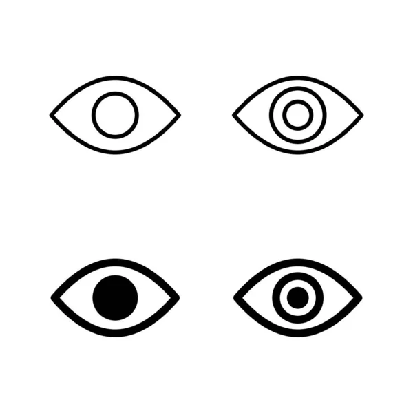Göz Simgeleri Vektörü Göz Işareti Sembol Bak Görüş Simgesi — Stok Vektör
