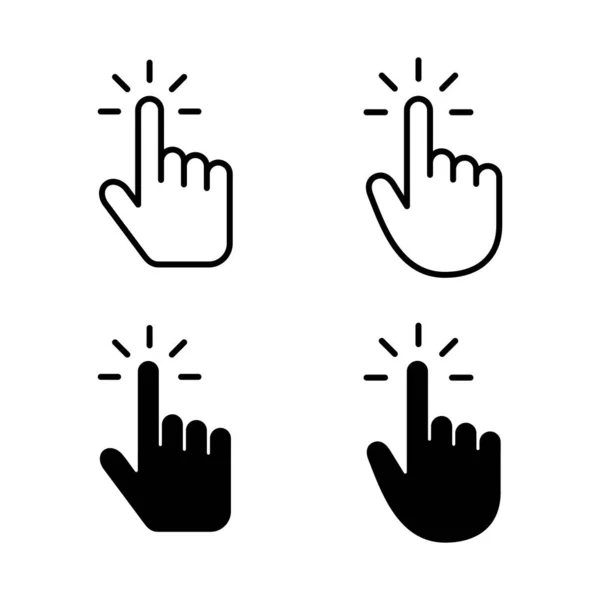 Hand Cursor Symbole Vektor Cursor Zeichen Und Symbol Handcursor Symbol — Stockvektor