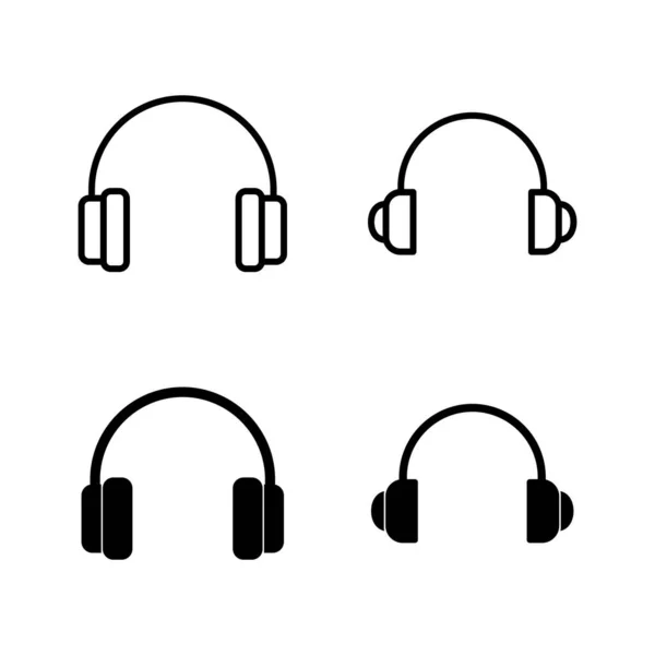 Headphone Icons Vector Headvector Sign Symbol — Stock Vector