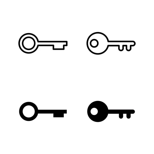 Key Icons Vector Key Sign Symbol — Stock Vector