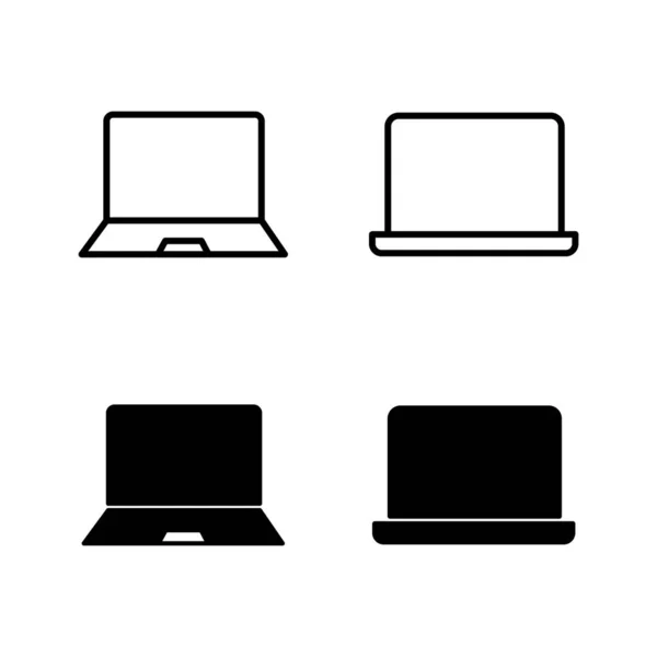 Laptop Ikoner Vektor Datorskylt Och Symbol — Stock vektor