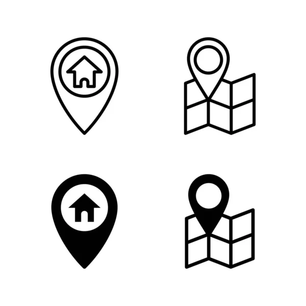 stock vector Maps and pin icons vector. location sign and symbol. geo locate, pointer icon.