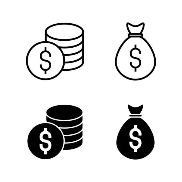Geld Symbole Vektor Geldzeichen Und Symbol — Stockvektor
