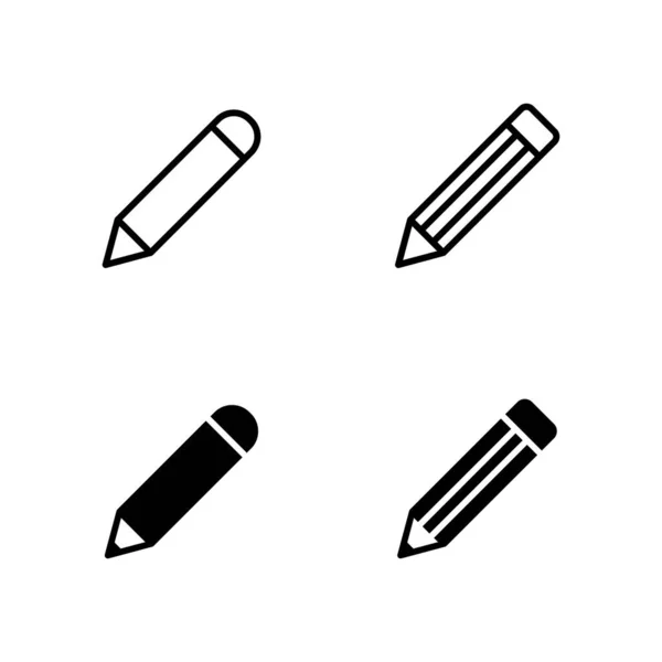 Icônes Crayon Vecteur Signe Symbole Stylo Modifier Vecteur Icône — Image vectorielle