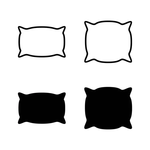 Ícones Travesseiro Vetor Sinal Almofada Símbolo Travesseiro Macio Confortável —  Vetores de Stock