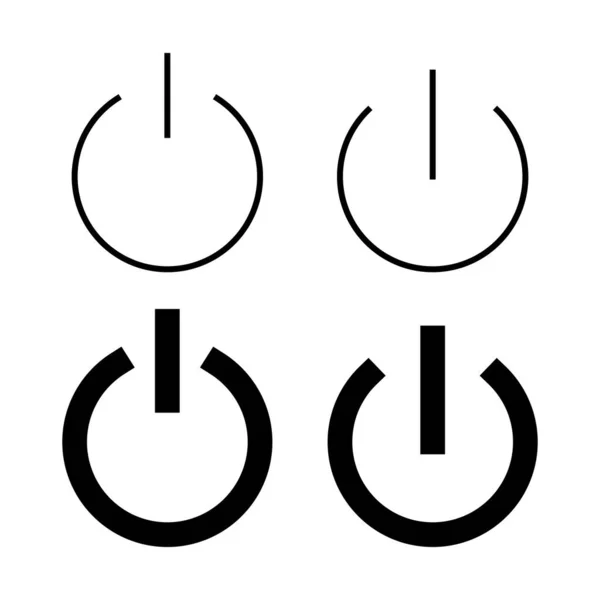 Vecteur Icônes Power Power Switch Signe Symbole Énergie Électrique — Image vectorielle