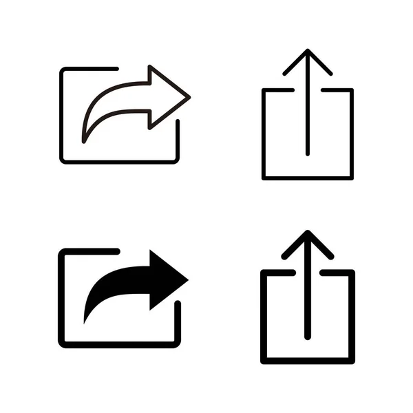 Podziel Się Ikonami Wektora Znak Symbol Dzielenia Się — Wektor stockowy