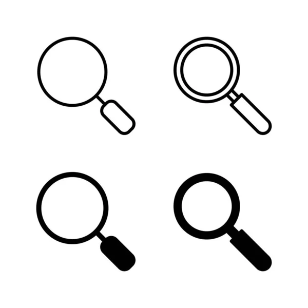 Αναζήτηση Διανυσμάτων Εικονιδίων Αναζήτηση Μεγεθυντικό Φακό Σημάδι Και Σύμβολο — Διανυσματικό Αρχείο