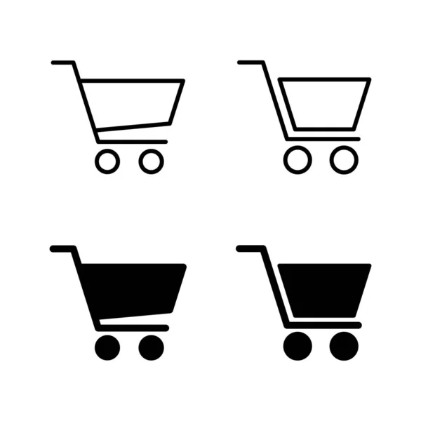 Shopping Symbole Vektor Warenkorbschild Und Symbol Trolley Symbol — Stockvektor