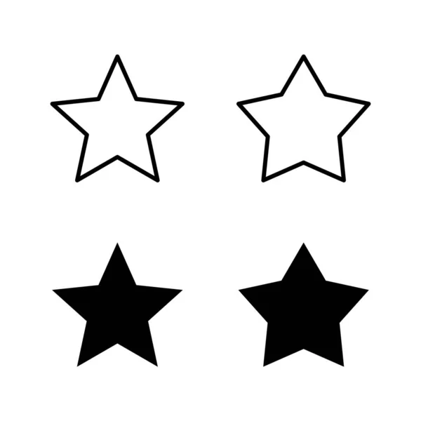 恒星图标向量 评级标志和符号 最喜欢的明星图标 — 图库矢量图片