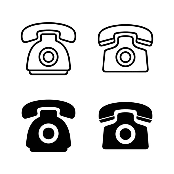 Vector Iconos Telefónicos Señal Teléfono Símbolo — Archivo Imágenes Vectoriales