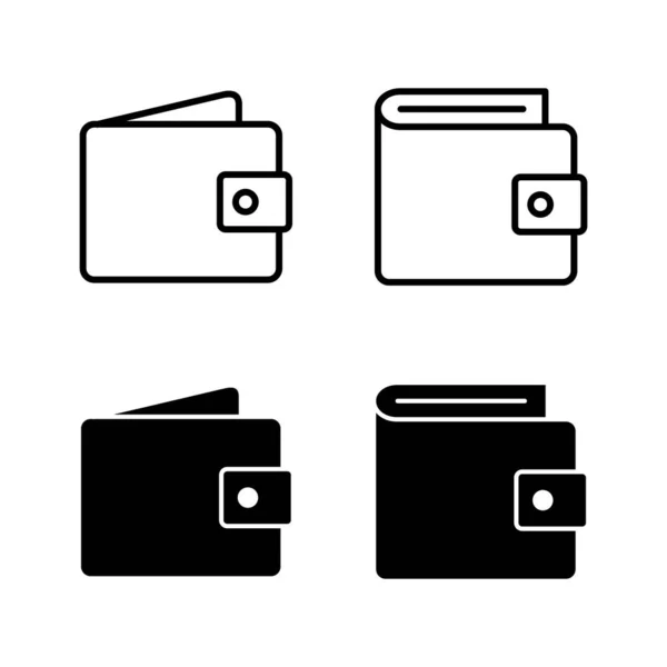 Portefeuille Icônes Vecteur Signe Symbole Portefeuille — Image vectorielle