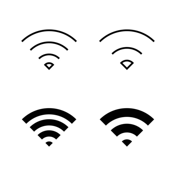 Wifi Ikoner Vektor Signaltecken Och Symbol Trådlös Ikon — Stock vektor