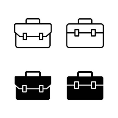 Evrak çantası simge vektörü. Bavul işareti ve sembol. bagaj sembolü.