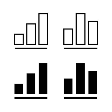 Grafik Simgeleri vektörü büyüyor. Çizelge ve sembol. diyagram simgesi