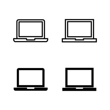 Dizüstü bilgisayar simgeleri vektörü. bilgisayar işareti ve sembol