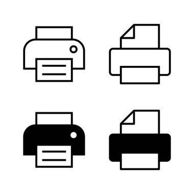 Simge vektörünü yazdır. yazıcı işareti ve sembol