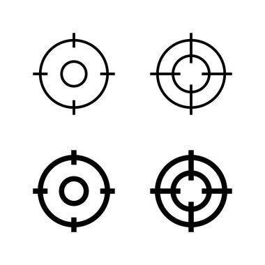 Hedef ikon vektörü. hedef simge vektörü. hedef pazarlama işareti ve sembol