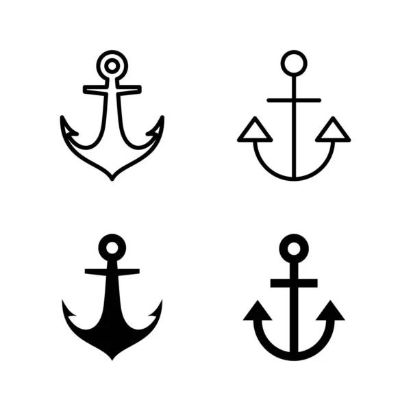 Якір Піктограм Вектор Якір Знак Символ Якір Морська Ікона — стоковий вектор