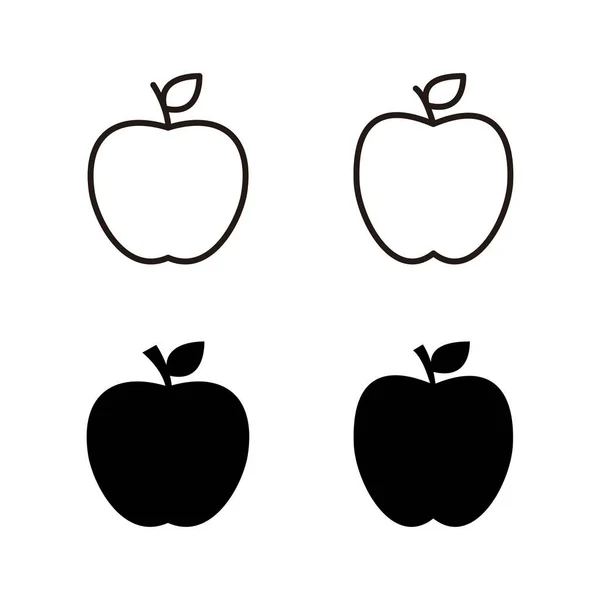 Apple Icons Vektor Apple Zeichen Und Symbole Für Webdesign — Stockvektor