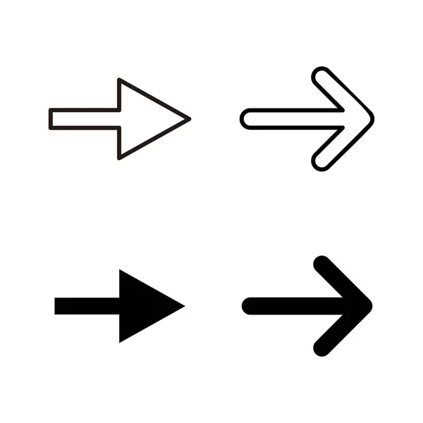 Icônes Flèches Vecteur Signe Fléché Symbole Pour Conception Web — Image vectorielle