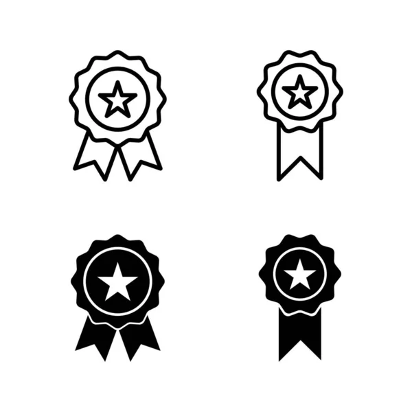 Wektor Ikony Odznaki Wektor Nagród Osiągnąć Znak Symbole — Wektor stockowy