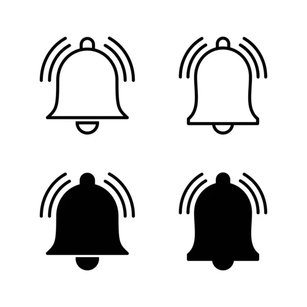 Vector Iconos Bell Signo Notificación Símbolo Para Diseño Del Sitio — Vector de stock
