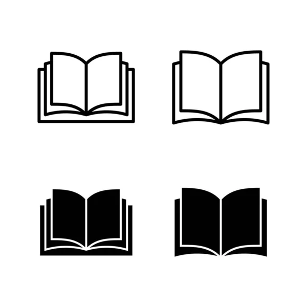Вектор Піктограм Книги Відкритий Знак Символ Книги Значок Електронної Книги — стоковий вектор