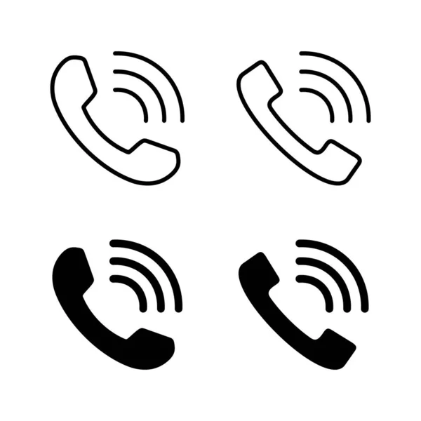 Chamar Ícones Vetor Sinal Telefone Símbolo Ícone Telefone Entre Contato — Vetor de Stock