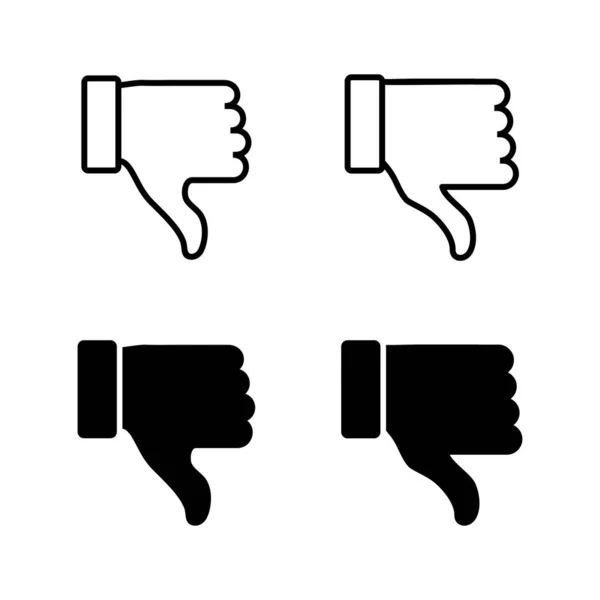 Dislike Icons Vector Dislike Sign Symbol Hand Thumb — Stock Vector