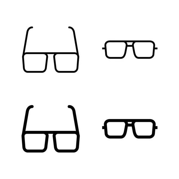 Ícones Óculos Vetor Sinal Óculos Símbolo — Vetor de Stock