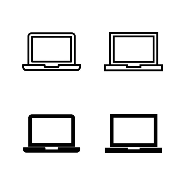 笔记本电脑图标矢量 计算机符号和符号 — 图库矢量图片