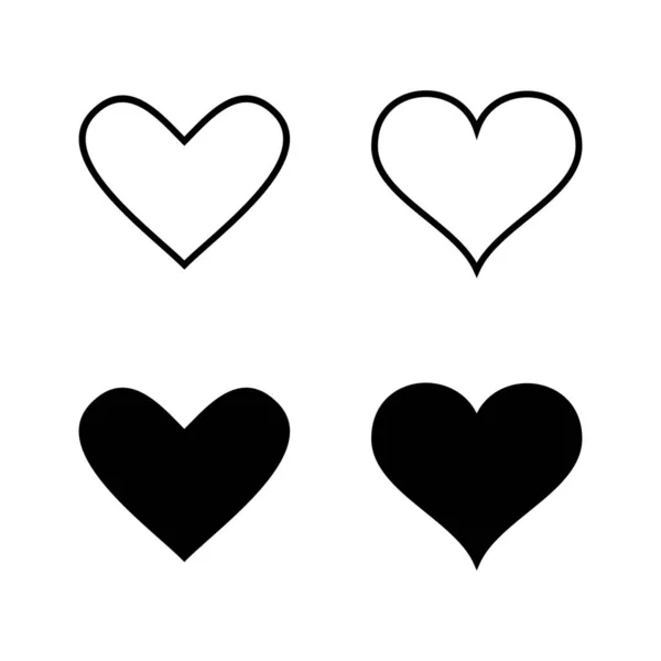 Love Icons Vector Heart Sign Symbol Icon Vector — Stock Vector