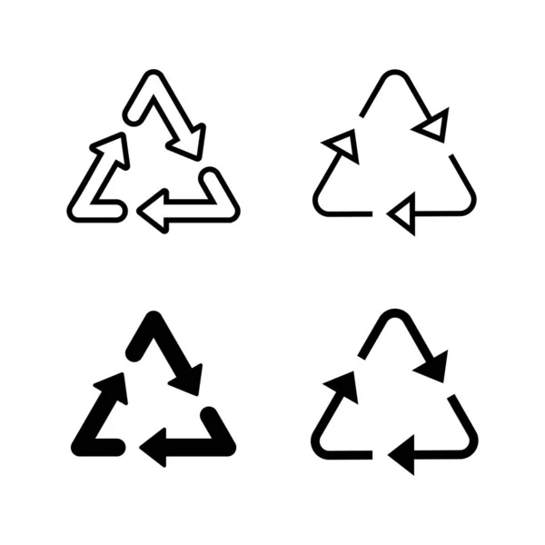 Recyklovat Vektor Ikon Recyklační Značka Symbol — Stockový vektor