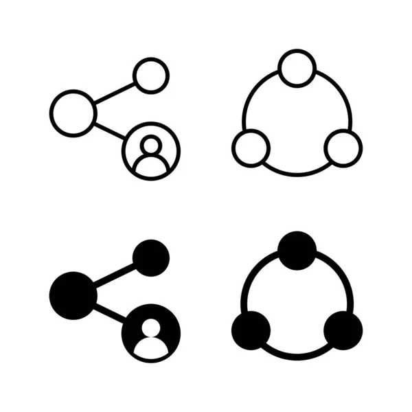 Partager Vecteur Icônes Partage Signe Symbole — Image vectorielle