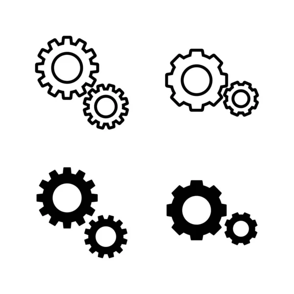 Setting Icons Vector Cog Sign Symbol Gear Sign — Stock Vector