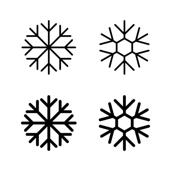 Icone Della Neve Vettore Segno Simbolo Del Fiocco Neve — Vettoriale Stock