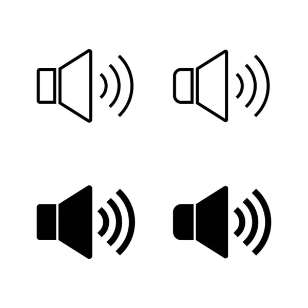 Speaker Icons Vector Volume Sign Symbol Loudspeaker Icon Sound Symbol — Stock Vector