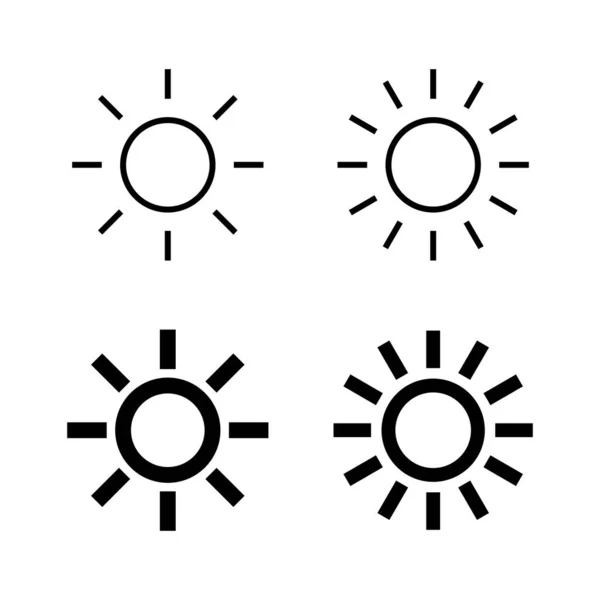 Sonnensymbole Als Vektor Helligkeitszeichen Und Symbol — Stockvektor