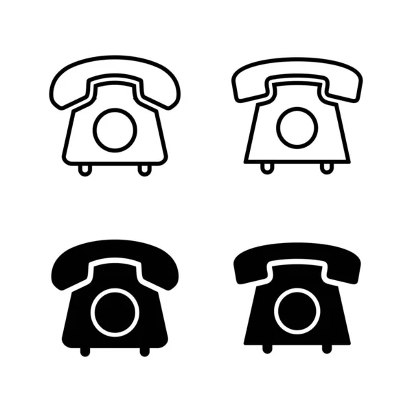 Vector Iconos Telefónicos Señal Teléfono Símbolo — Vector de stock