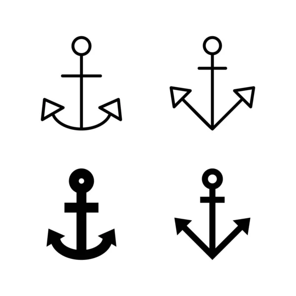 Διάνυσμα Εικονιδίων Anchor Σημάδι Άγκυρας Και Σύμβολο Θαλάσσιο Εικονίδιο Άγκυρας — Διανυσματικό Αρχείο