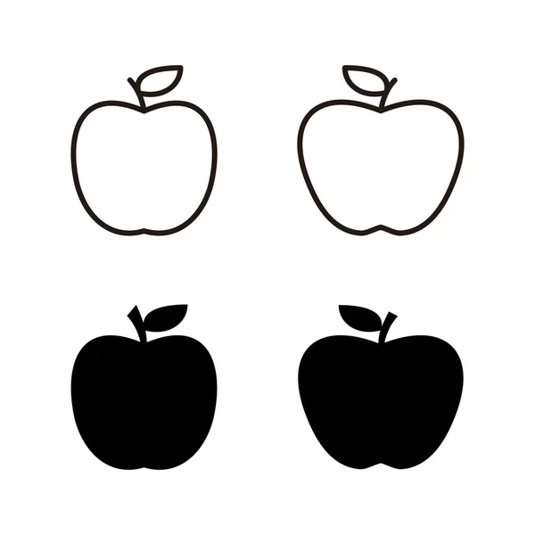 Appelpictogrammen Vector Apple Teken Symbolen Voor Web Design — Stockvector