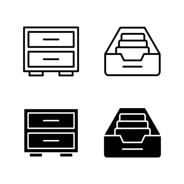 Symbolvektor Für Archivordner Dokument Vektor Symbol Archivspeichersymbol — Stockvektor