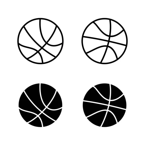 Векторні Іконки Баскетболу Баскетбольний Знак Символ — стоковий вектор