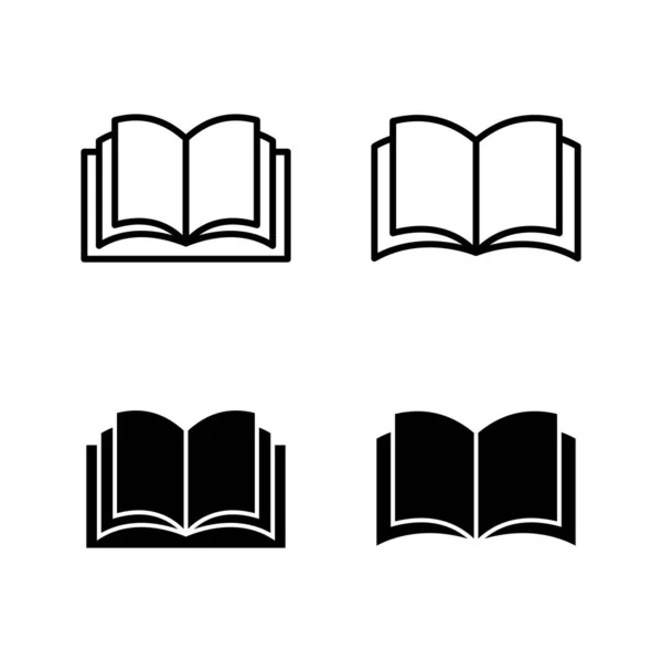 Icônes Livre Vecteur Signe Symbole Livre Ouvert Icône Ebook — Image vectorielle