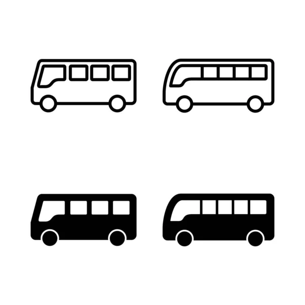 Вектор Значков Автобусов Знак Символ Автобуса — стоковый вектор