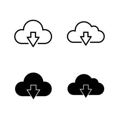 Bulut simgeleri vektörü. bulut işareti ve sembol