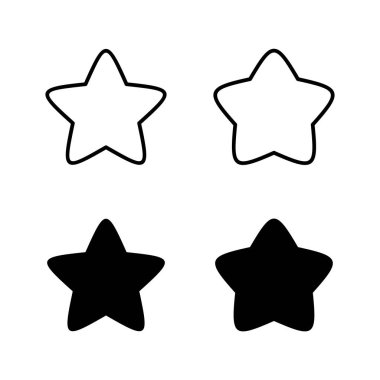Yıldız Simgeleri vektörü. Reyting işareti ve sembol. favori yıldız simgesi